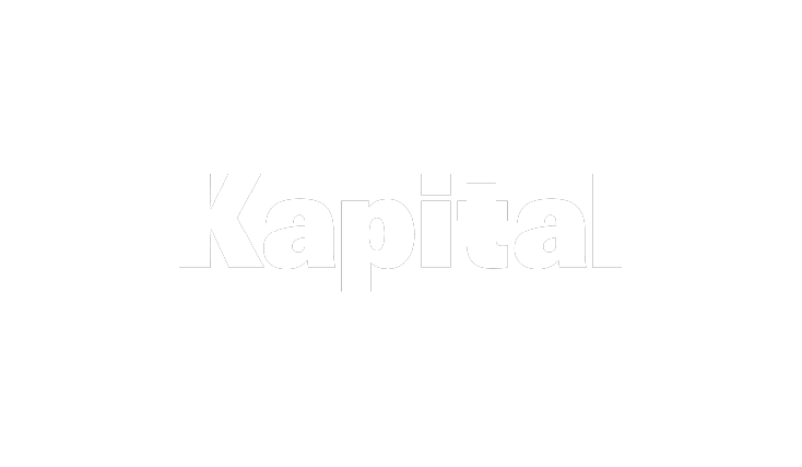 Kapital logotype in white